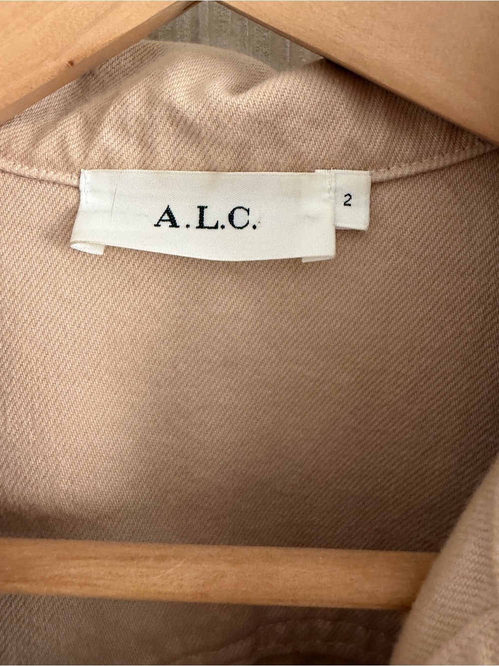A.L.C. Light Tan Button-Front Denim Jacket - Picture 2 of 4